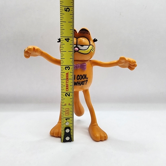 Garfield 1981 Bendable Poseable Figure 4.25" Am I Cool Dakin Bendy Rubber - Picture 3 of 6